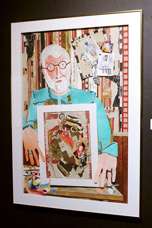 Melvin Kay had Really Long Red Hair in collage by Cal Mahin