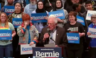 Senator Bernie Sanders at a rally Monday in Missouri -photo courtesy Sanders for President