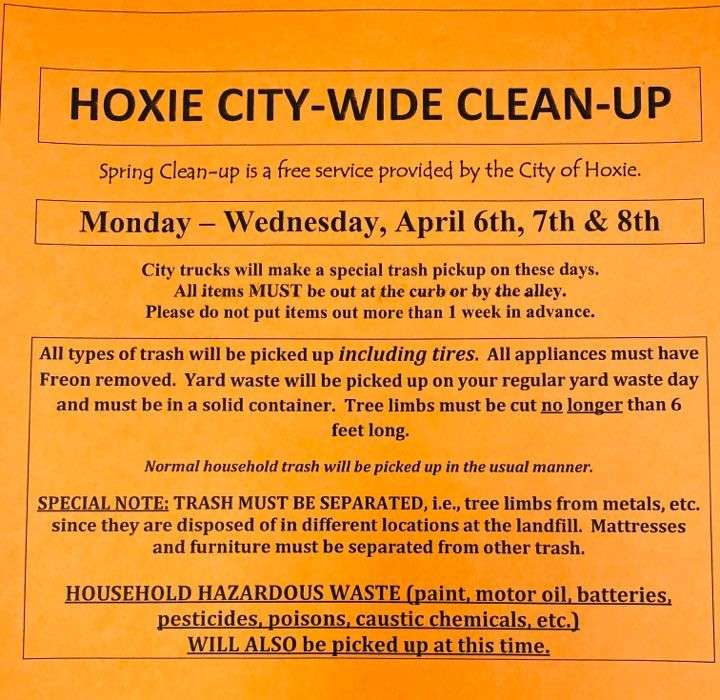 Hoxie citywide clean up