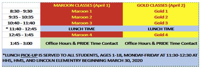 HHS schedule