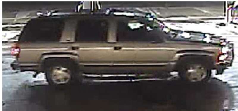 <b>The vehicle the two subjects left in. </b>Photo courtesy Crimestoppers