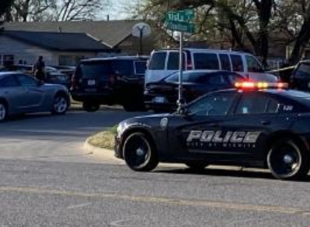 Police at the scene of the shooting investigation photo c<a href="https://www.kwch.com/content/news/Man-shot-found-dead-in-street-in-S-Wichita-neighborhood--569268761.htmlDavidson">ourtesy KWCH</a>