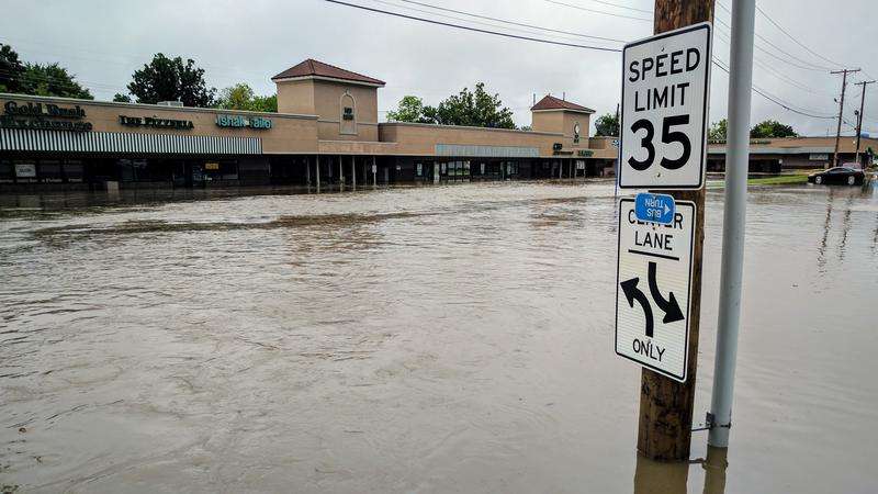  Flooding in Johnson County, Kansas, in July of 2017. Brian Grimmett / Kansas News Service