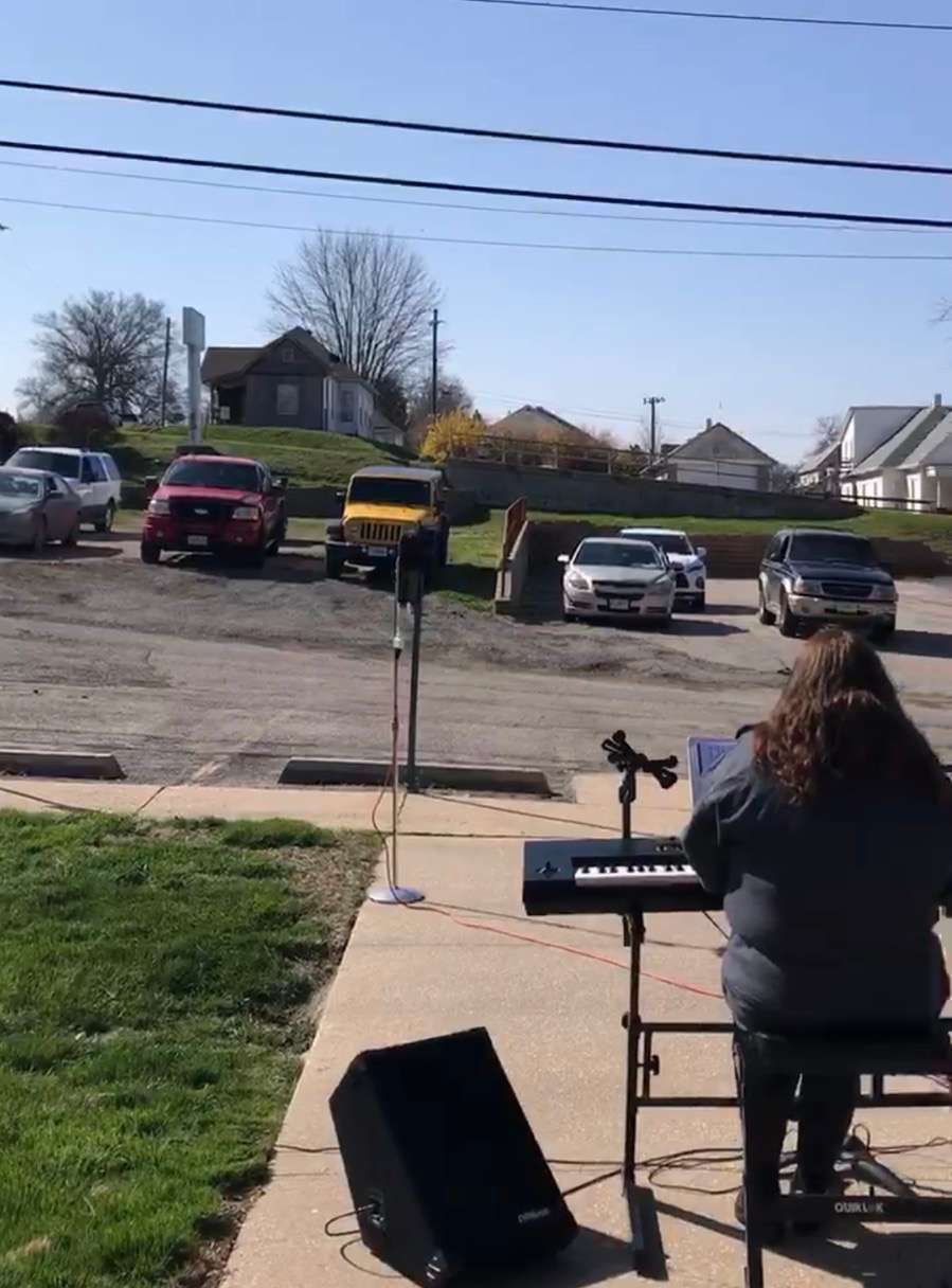 "Drive-in Church" is how one St. Joseph church is connecting with its congregation while still social distancing. Photo courtesy The Keys Christian Fellowship Pastor Richard Bradley. 