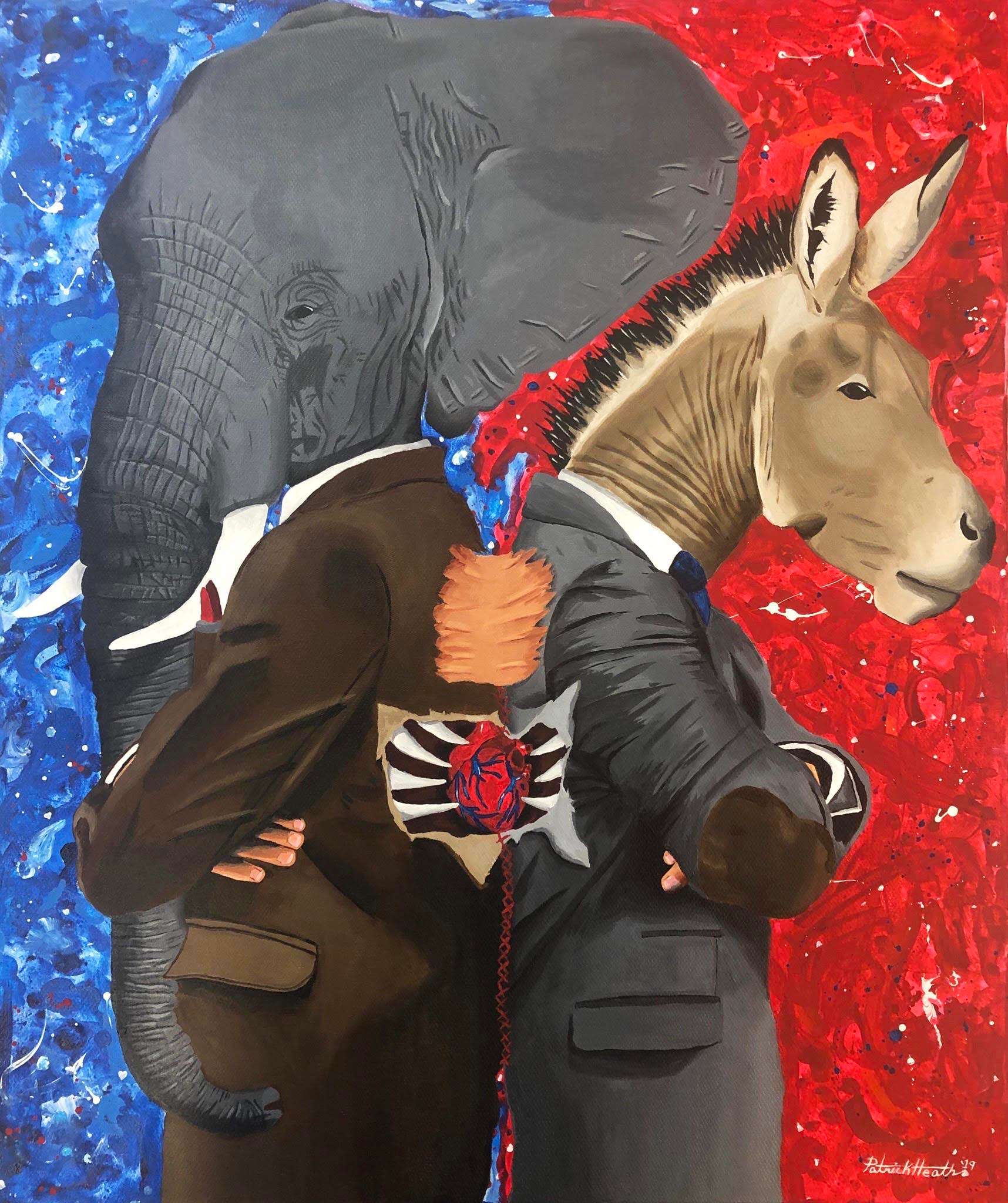 Patrick Heath, “A House Divided”, Painting, Great Bend High School