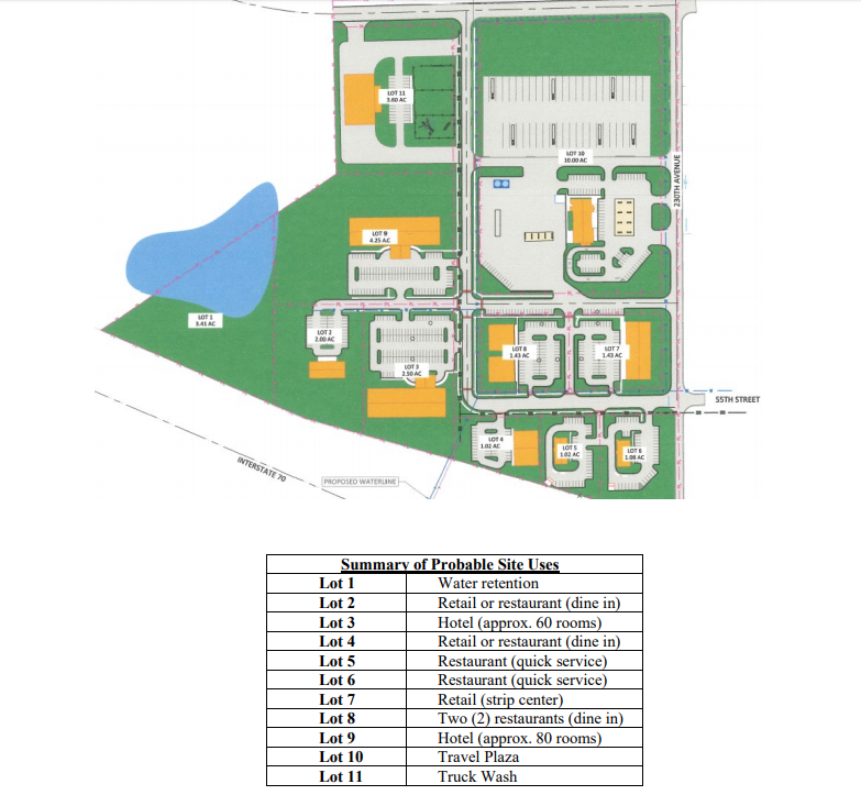 The Hays Travel Plaza is to be built on the north side of I-70 Exit 157 in west Hays.