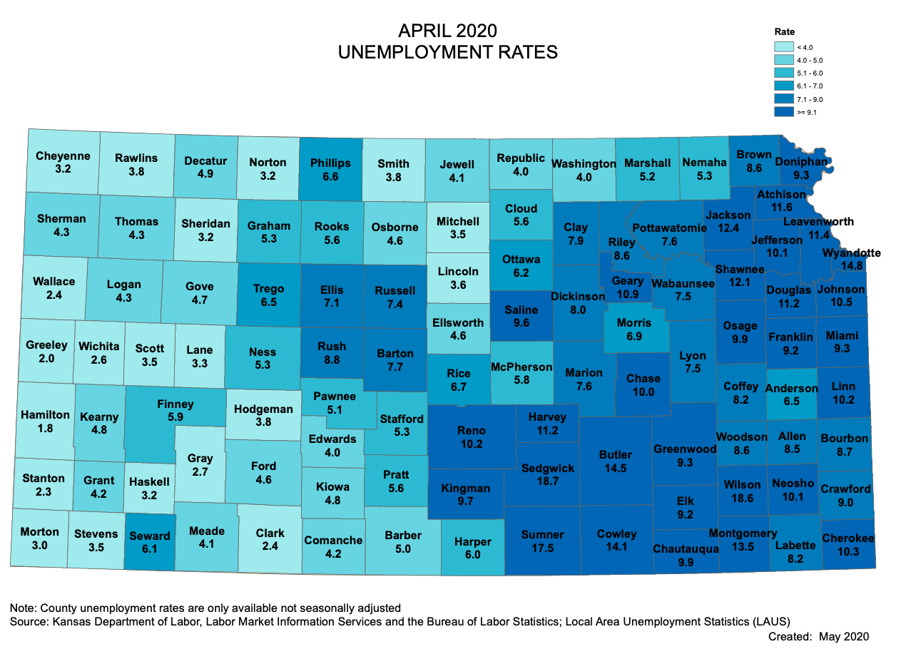 Unemployment numbers up as Kansas takes major reopening step