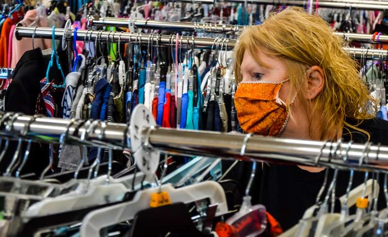 Kayla Swaney visited the ARC of the Central Plain Thrift Shop on Monday looking for items for her grandchildren.