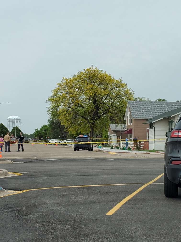 North Platte police investigate a shooting at A and Chestnut Streets on Friday afternoon that left one man dead.