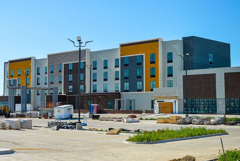 The Hilton Garden Suites under construction in Hays is expected to be opened in the summer.