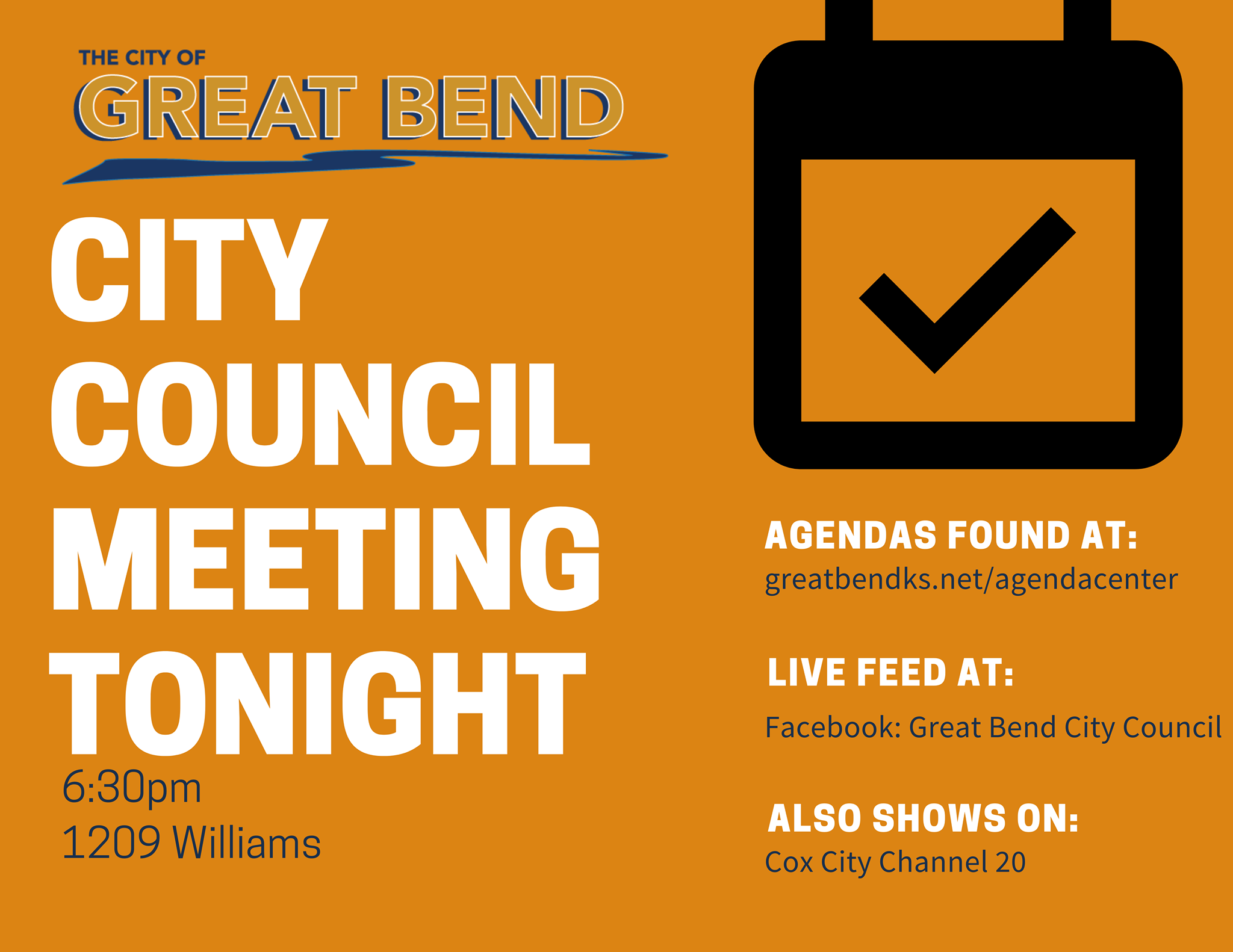 Great Bend City Council meeting tonight