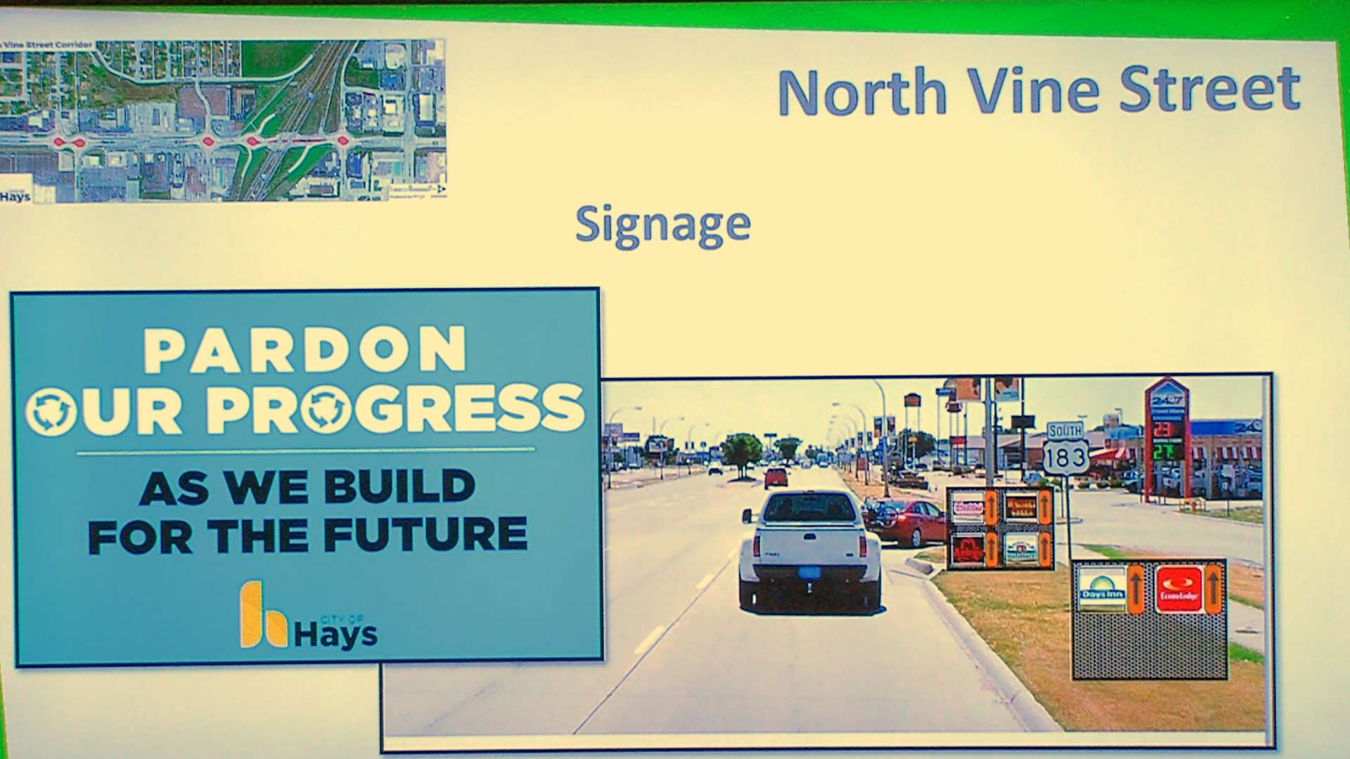 Reconstruction of the west frontage road between 32nd and 37th started Tuesday in the first phase of the North Vine Street Corridor Improvement Project in Hays. The work is expected to last about eight weeks.&nbsp;