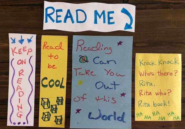 The United Way is asking for volunteers to make bookmarks to include with books they're giving to students this summer. Photo courtesy of the United Way of Greater St. Joseph.