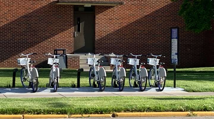 <b>KanCycle bicycles at Kansas Wesleyan University.</b> Salina Post photo