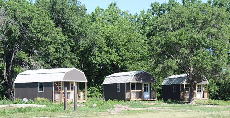 Three fully-furnished cabins are a part of the Creek Side Resort phase 2 development. Photo by Cristina Janney/Hays Post