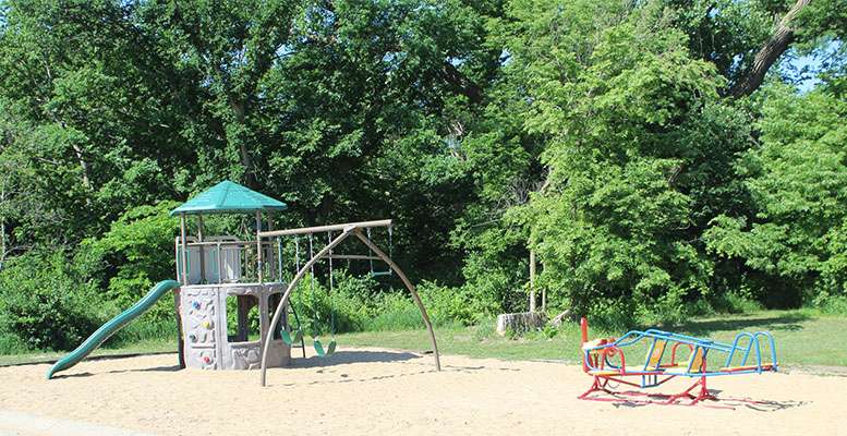 Creek Side Resort recently completed a playground and small dog park. Photo by Cristina Janney/Hays Post