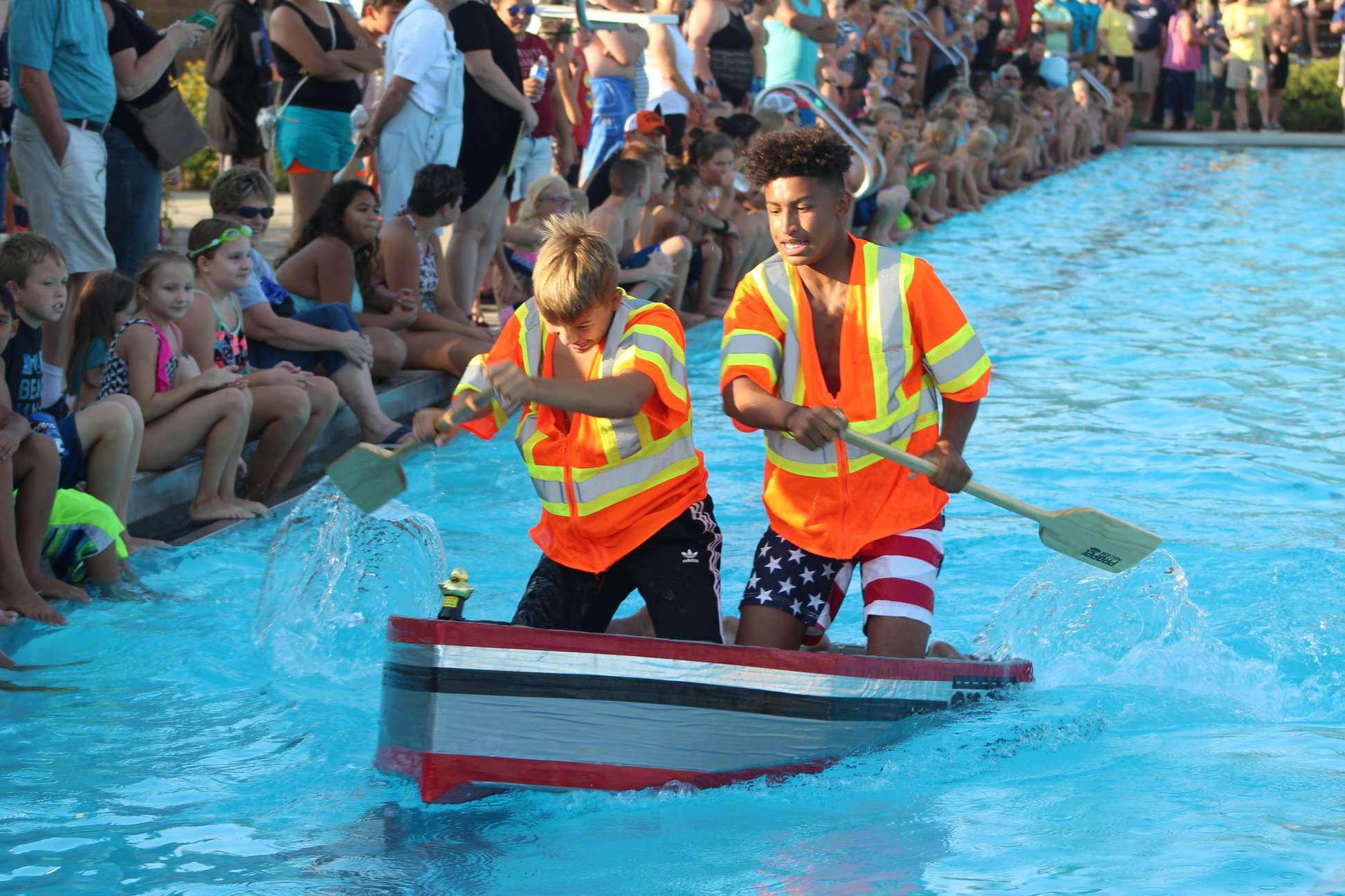BBBS cardboard boat race