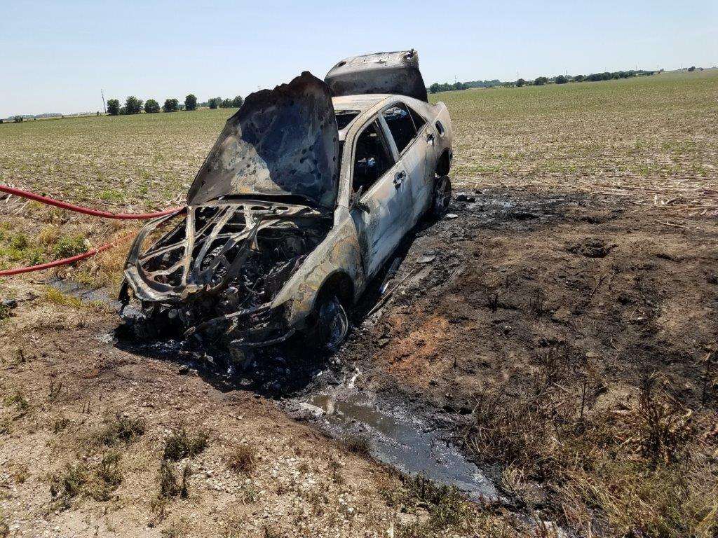 <b>What's left of the Lexus.</b> Photo courtesy Saline County Sheriff's Office