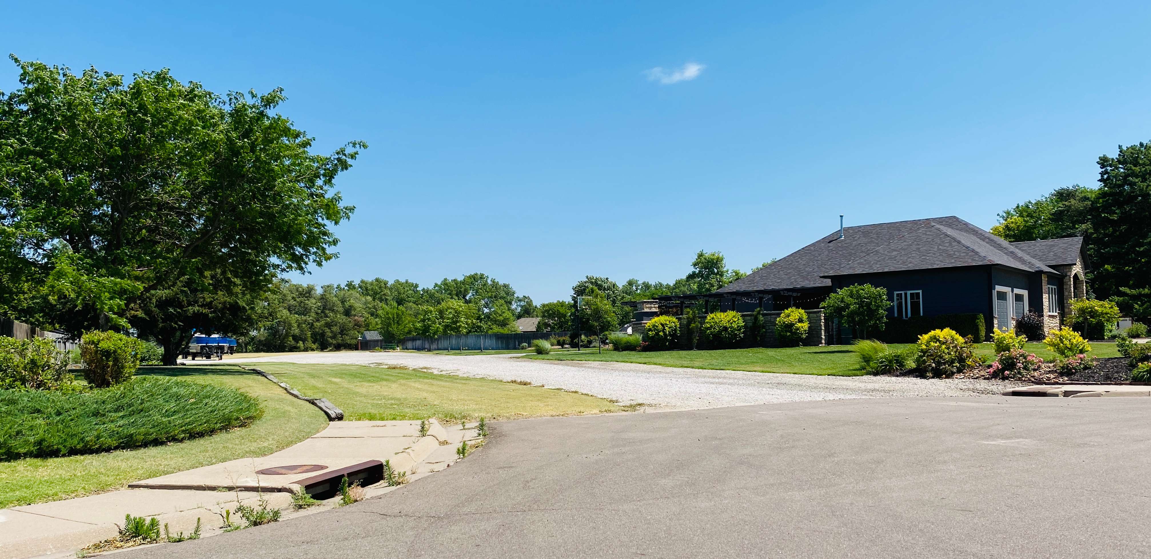 White Sands Drive north of Quail Creek in Great Bend. (Smith residence on the right)