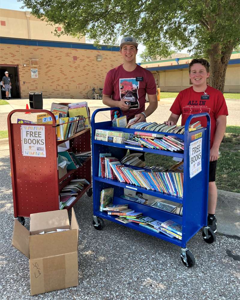 <b>Raising Active Wild Readers setting up for the free book distribution. </b>Photo courtesy SAUW
