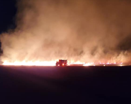 Monday night fire -photo Seward County government