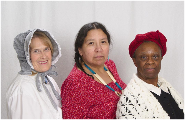 Dakota Daughters, from left, Chadron State College alumna Lillian Witt of Gordon, Neb., Geraldine Goes In Center of Rapid City, S.D., and Joyce Jefferson of Rapid City, S.D. (Courtesy image used with permission)