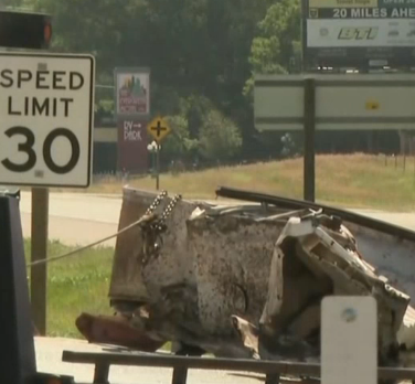 Scene of the fatal Tuesday crash in Pratt County -photo courtesy KWCH