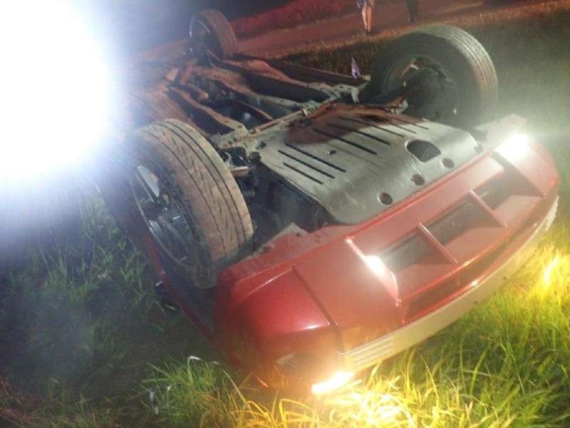 <b>A Salina woman swerved to avoid a deer in the roadway and ended up trapped in the Jeep she was driving.</b> Photo courtesy Saline County Sheriff's Office