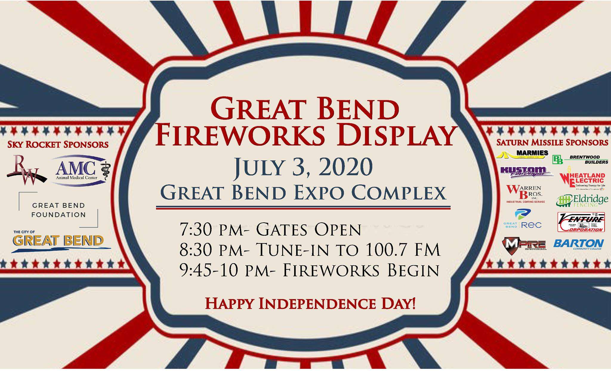 Great Bend fireworks display is Friday night!