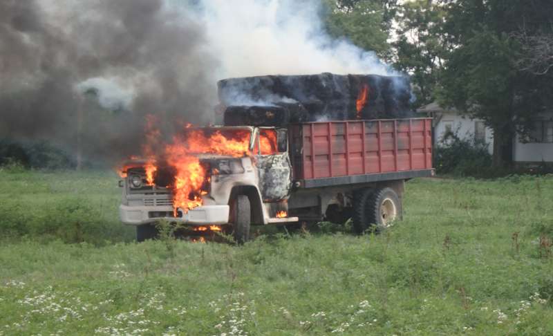 Photo of the blaze courtesy Saline County Sheriff's Office