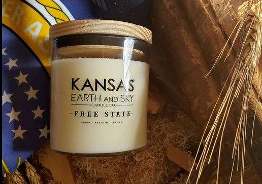 <b>A That's Rural Kansas Earth and Sky Candle Company candle.</b> Photo courtesy KSRE