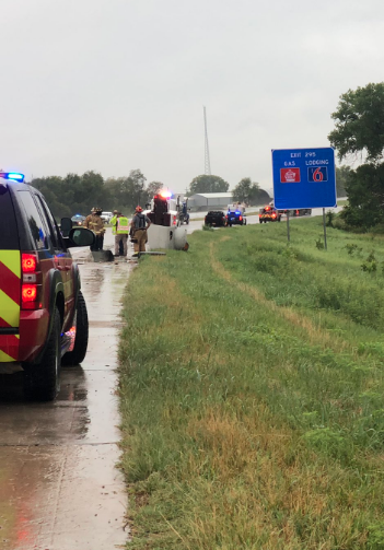 First responders on the scene of the accident in Geary County -photo KHP