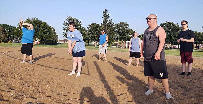 ARC athletes playing sand volleyball earlier this season. Courtesy photo