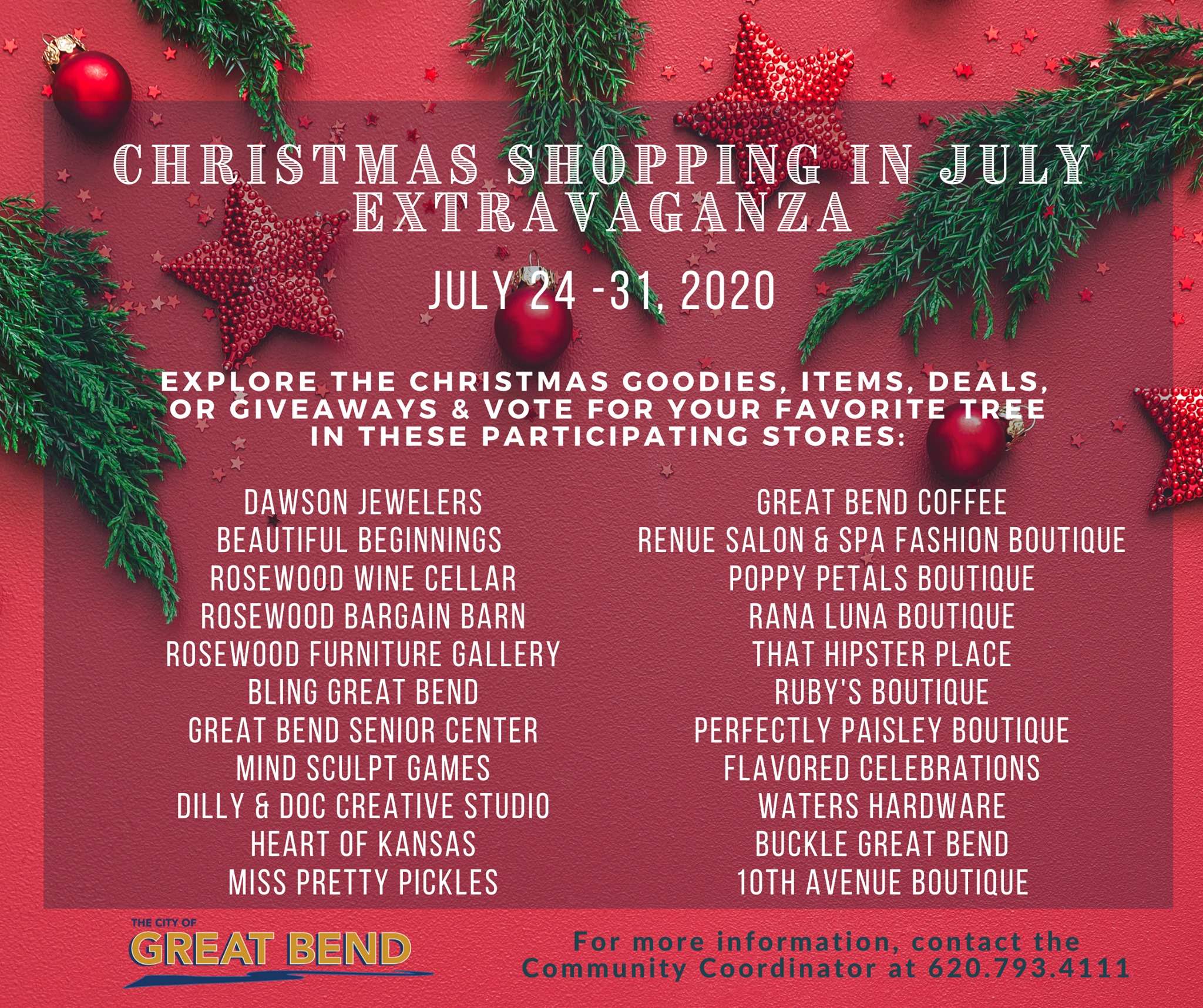 Great Bend's Christmas shopping in July