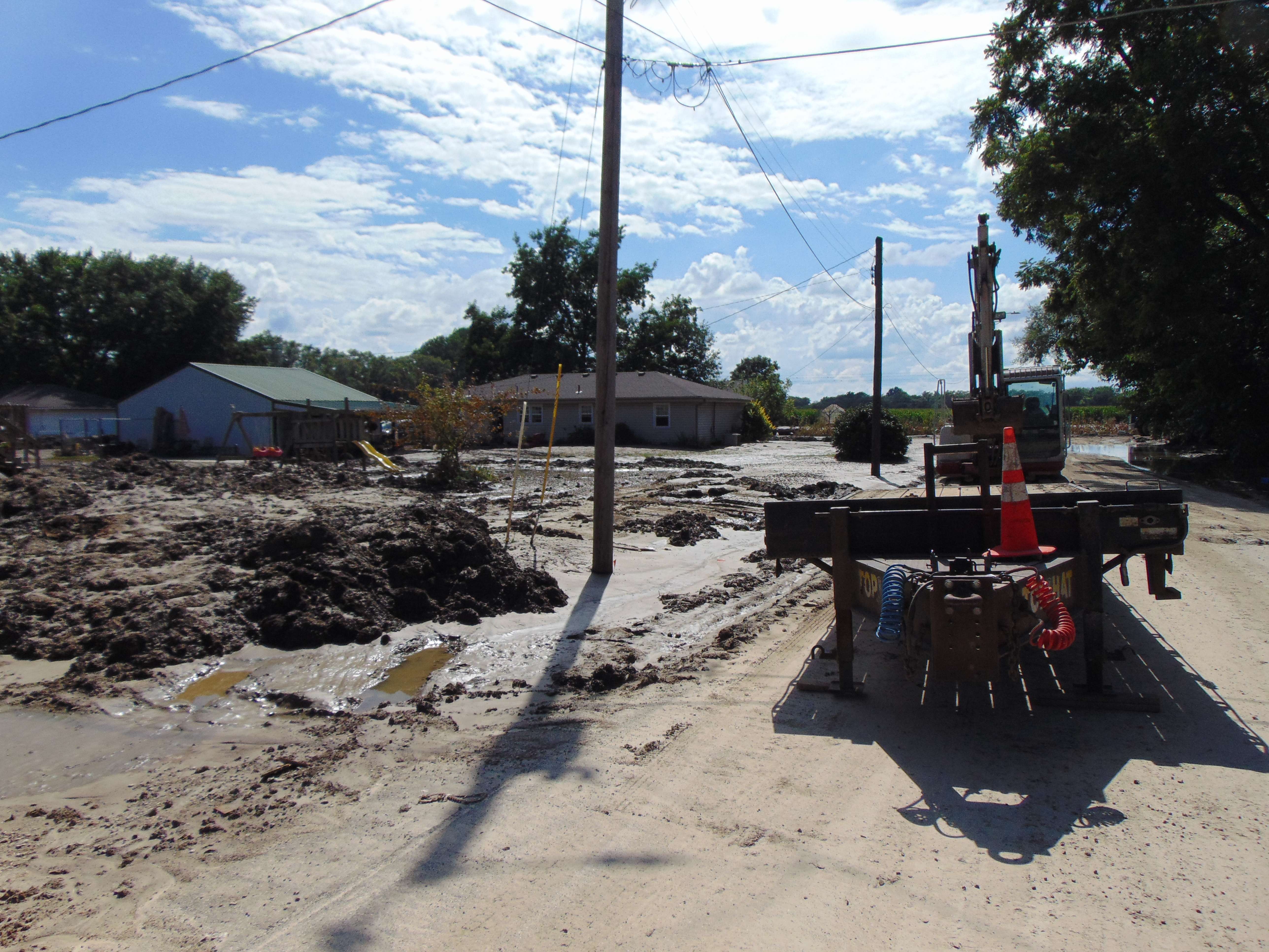 Photo taken on July 28, 2020, of clean up operations underway by the City in south St. Joseph. Photo by Brent Martin.