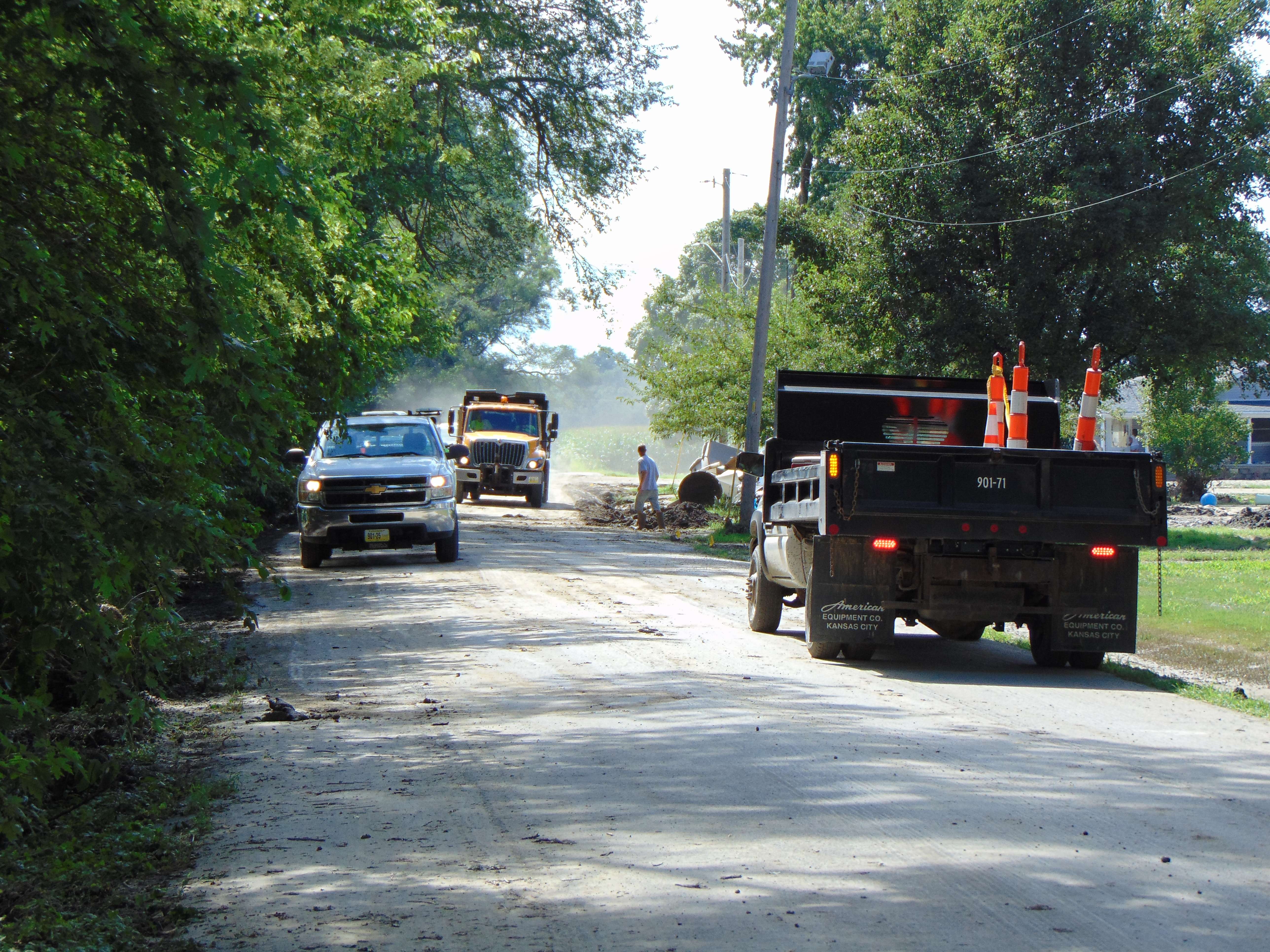 Photo taken on July 28, 2020, of clean up operations underway by the City in south St. Joseph. Photo by Brent Martin.