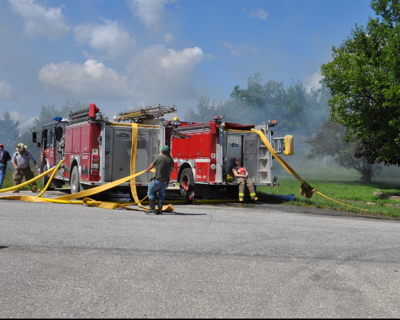 Sunday morning fire photo courtesy Riley County Fire District 1