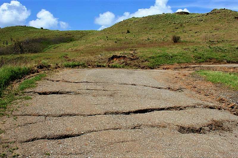 <b>Heavy rains were blamed for a rare landslide last year that made access unstable to Coronado Heights Park in far southern Saline County.</b> Photo by Neil Croxton, courtesy Kansas Reflector