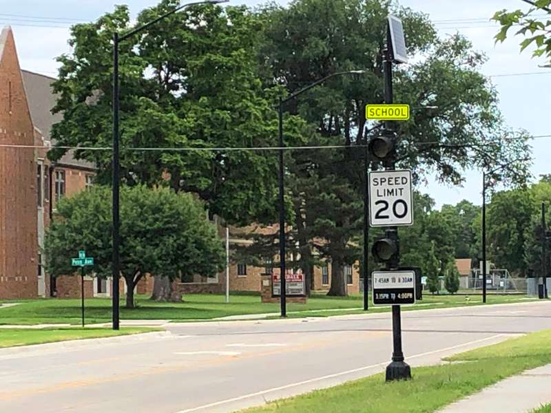 <b>One of the school zone sign near Oakdale school.</b> Salina Post file photo
