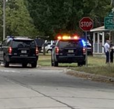 Police on the scene of the accidental shooting investigation -photo courtesy KWCH