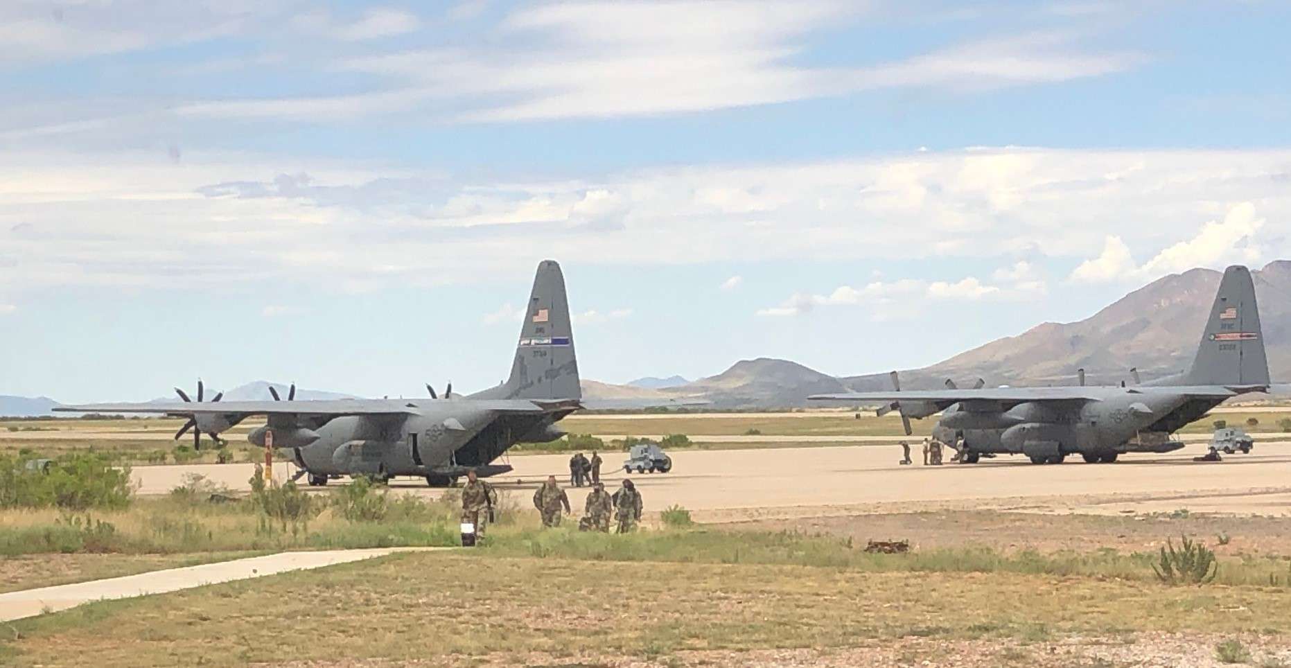 139th Air Guard C-130 airplanes on a training mission/Photo courtesy of the Air National Guard