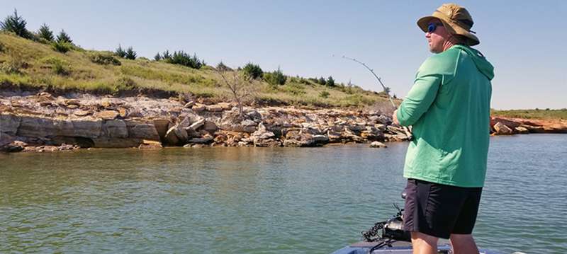 <b>Wilson’s shad population has fully recovered and the lake’s stripers have regained their health, but the population has dropped low enough to warrant protection, according to KDWPT.</b> Photo courtesy KDWPT