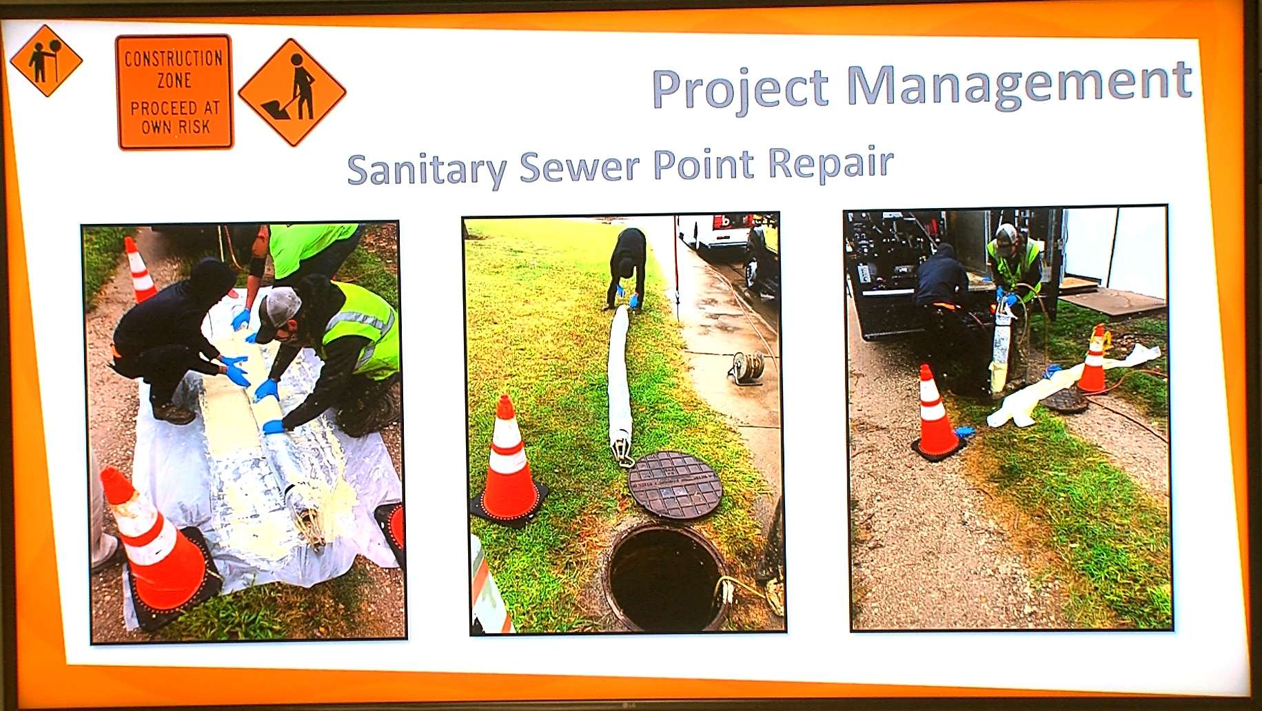 Sanitary sewer point repair was one of the city of Hays' projects completed during the final quarter of 2020.
