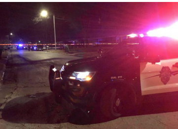 Police on the scene of the New Year's Eve investigation -photo courtesy WIBW TV