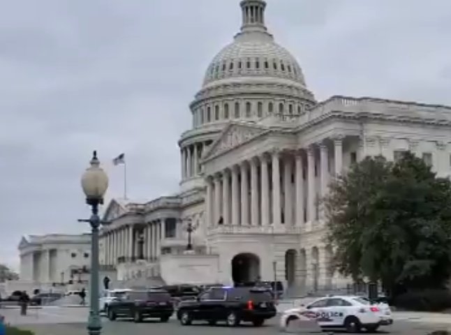 Vice President Mike Pence arrives at the U.S. Capitol just after 11:30a.m. CST Wednesday January 6, 2021 image courtesy CSPAN