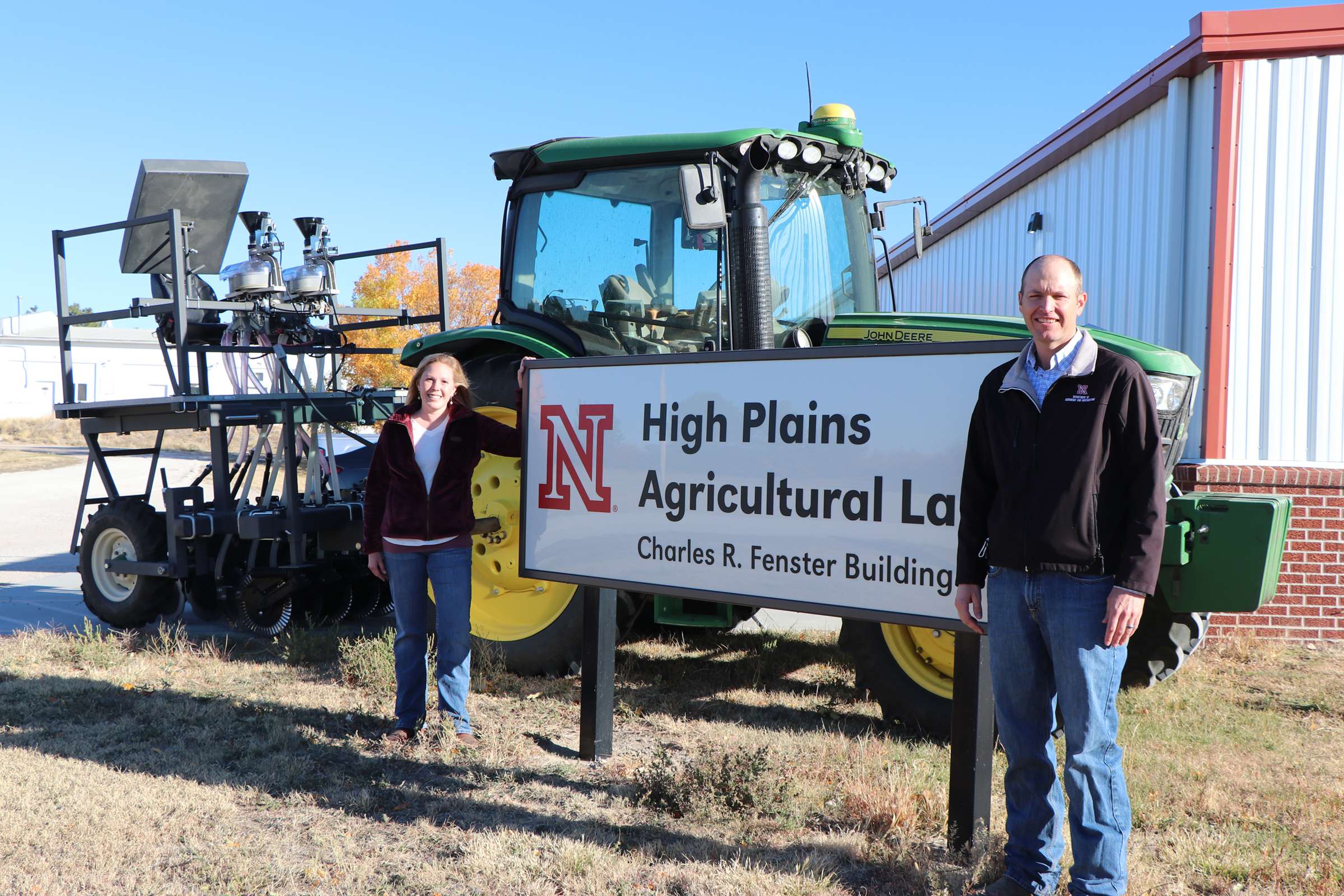 Cody Creech and Amanda Easterly at the HPAL office and research building.