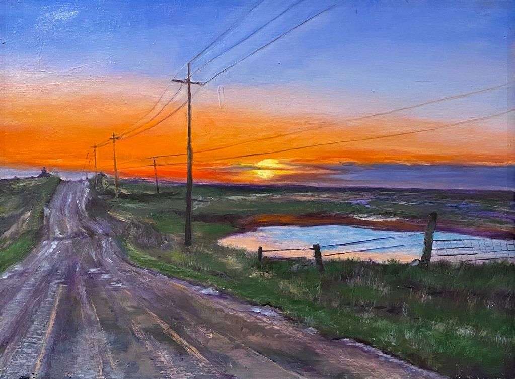 'Sunset on a Dirt Road' by Shannon Trevethan, Hays