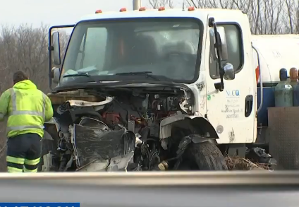 The westbound lanes of K-10 were closed from the Church Street exit to E 1900 Road until just before noon Thursday, according to the Douglas County Sheriff's Department&nbsp;<a href="https://www.kctv5.com/ott/news/one-person-killed-in-crash-near-eudora-ks/video_073a84d1-4119-50b4-a964-cad1fabab3d6.html?block_id=991162">photo courtesy KCTV</a>