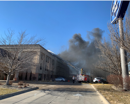 Wednesday afternoon hotel fire -photo courtesy Manhattan Fire Department