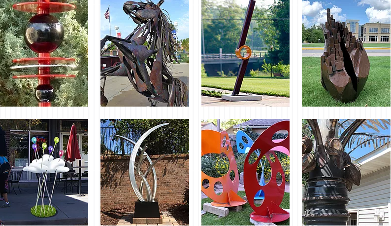 <b>Some of the 2020 sculptures.</b> Photos courtesy SculptureTour Salina